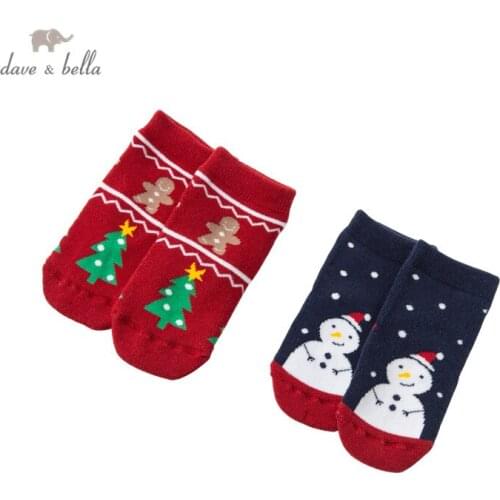 DBX15384 dave bella winter Christmas baby unisex cartoon sock children fashion girls boys socks