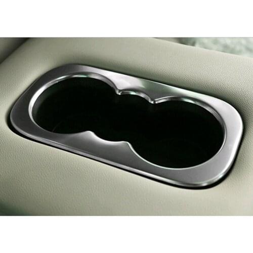 For Renault Koleos 2016 2017 Stainless Steel Rear Seat Armrest Water Cup Holder Decoration Matte Bottle Garish Bezel