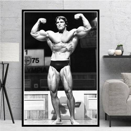 HD Print Arnold Schwarzenegger Fitness Gym Poster Wall Art Picture Nordic Living Room Home Decoration