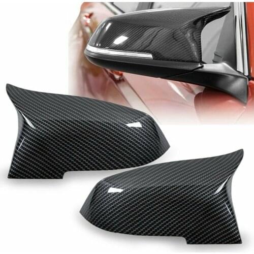 Door Mirror Covers Caps for -BMW 5 Series GT F07 F10 F11 F18 6-Series F06 F12 F13 7-Series F01 F02 Carbon Fiber Style