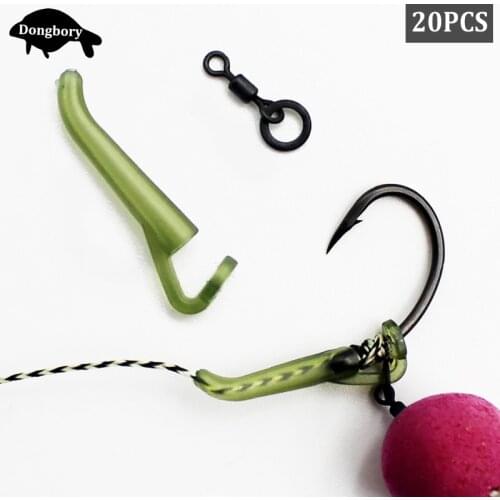 20 PCS Carp Fishing Accessories Kit Micro Ring Swivel Connector D Rig Line Aligner Assortment Carp Fishing Rig Making End Tackle
