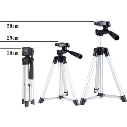 FEICHAO Lightweight Tripod Stand Adjustable 1/4" Screw for Canon /Sony SLR Camera Light for iPhone Huawei Smartphone Photo Video