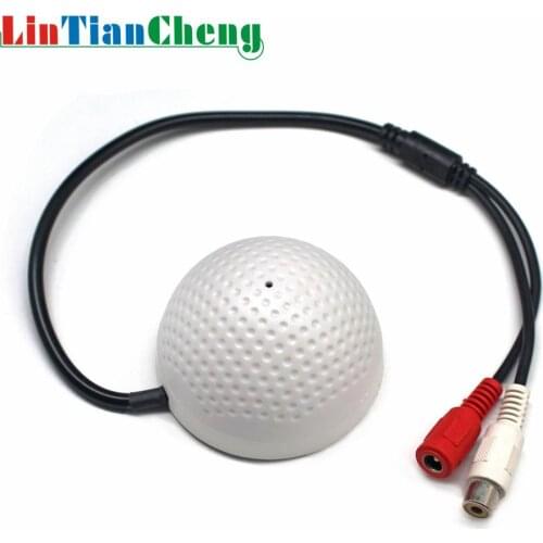 LINTIANCHENG Mini CCTV Microphone Security Surveillance Audio Input Wide Range CCTV Camera Sound Pick up For AHD DVR IP Camera