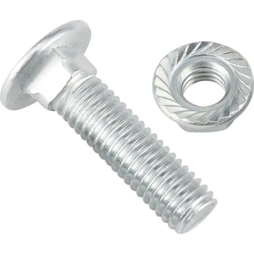 M6x12 M8x16 Galvanized Bridge Screws With Half Round Head Bolts Screw And Nut Set
