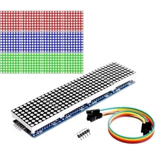 Dot Matrix Module Control Display Send Max 7219 Dots Single Clip 4 in 1 5P Line H6A4 Microcomputer with DuPont Line