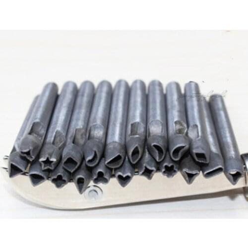 Set 5mm 20pcs Special Type Leather Punch Craft Hole Punching Tool Belts Trimming