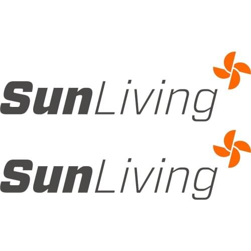 For 2 x SunLiving 65cm 18cm aufkleber sticker wohnmobil camper wohnwagen caravan Car Styling