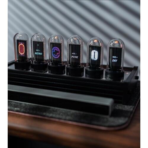 A new generation of 6-tube RGB pseudo-luminous tube clock desktop ornaments boyfriend gifts Gate of Destiny｜EleksTube IPS