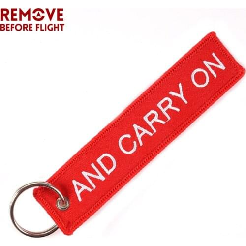 Newest Keychain KEEP CALM AND CARRY ON Embroidery Chaveiro Para Moto Bijoux Key Chain OEM Key Holder for Car Key Tag Car-Styling