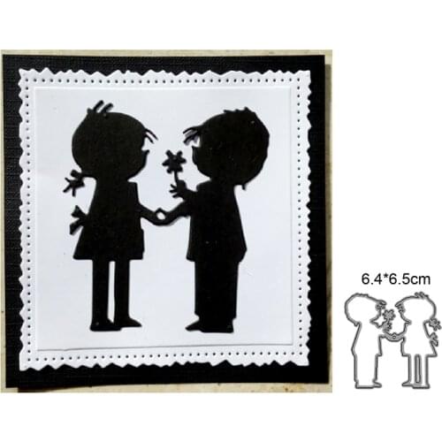 New Arrival Couple boy Girl Wedding DIY Scrapbooking Stamps Craft Embossing Die Cut Making Stencil Template