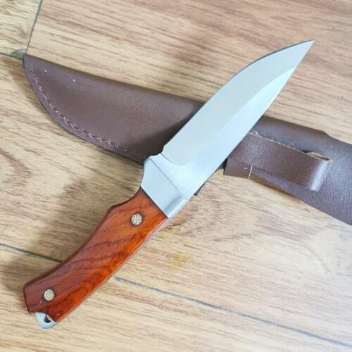 Fixed Blade Knife Free shipping Handmade 440C steel Hunting Camping Survival Knife wood handle Tactical Knife Outdoor EDC tools