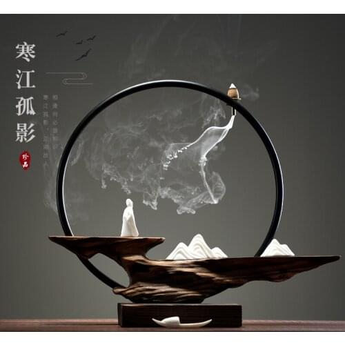 Backflow Incense Burner Buddhist Holder Waterfall Incense Burner Holder Home Studio Quemador Incienso Backflow Incense Burner