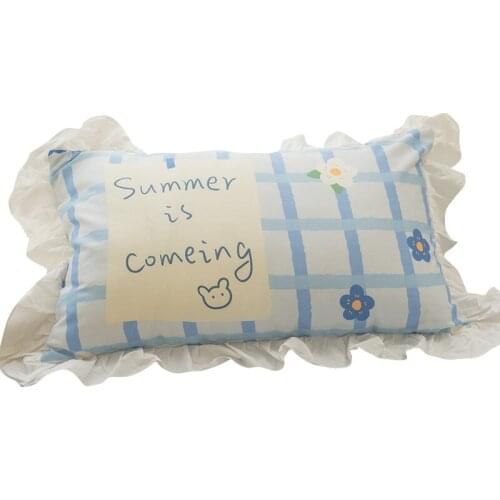 Cotton Pillowcase One-Pair Package 100 Cotton Pillowcase Single Household Pillowcase Cover Summer