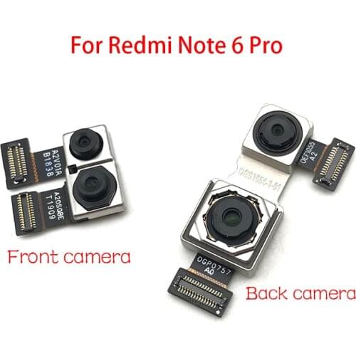 Back Rear Camera Module Flex Cable +Front Facing Camera Replacement For Xiaomi Redmi Note 6 Pro