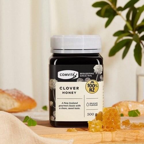 Original New Zealand Comvita Clover Honey 500g Super Premium Honey for Digestive Health Respiratory System Cough Sooth Throat