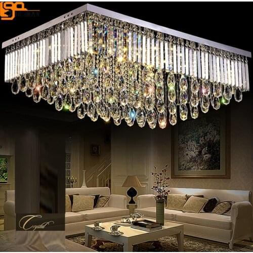 New design large modern chandeliers crystal lamps lustre kroonluchters AC110-240V LED living room lights