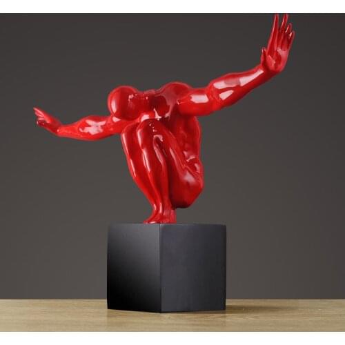 SALES HUMAN BODY DIVER STATUE DAVID FIGURINE DIVING ATHLETIC ART SCULPTURE RESIN ART&CRAFT HOME DECORATION 63.5CM R176