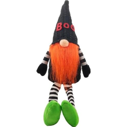 Hat Long Leg Halloween Dwarf Gnome Doll Ornaments Cute Cartoon Dwarf Elf Home Decor Halloween Celebration Desktop Decor