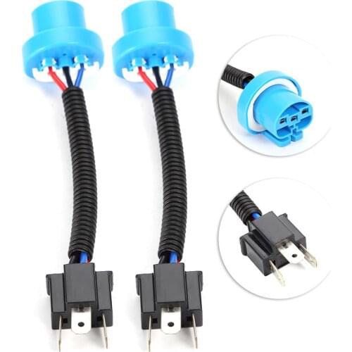 Connector 2 Pcs 9007 Male to H4 Female Plug Headlight Conversion Cable Wire Connector Adapter usb connector