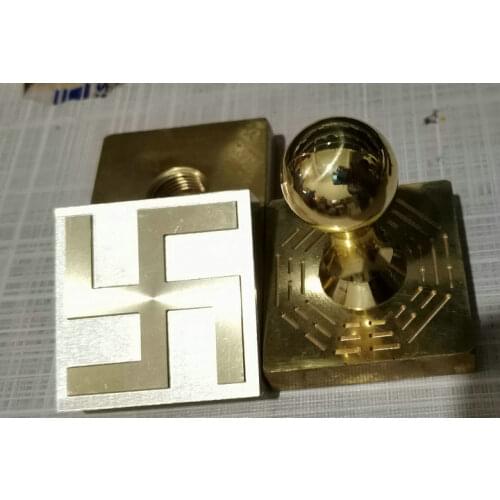 Taoist bronze seal, magic instrument, articles, pure copper seal, Buddhism Wanzi seal