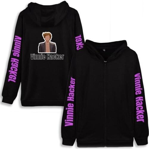 WAWNI Vinnie Hacker Zipper Hoodies Loose Sweatshirts Hip Hop Polyester Cloth Plus Volleyball Creative Zip Hoodie Oversized Zip