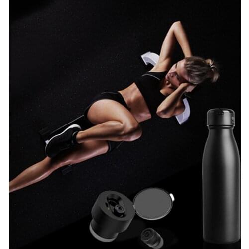 Convenient 600ml TWS Water Bottle Heat Preservation Multifunctional Stainless Steel Wireless Bluetooth Earbuds Cup for Fitness