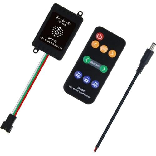 DC5V-12V SP106E RF 9Key Music addressable pixel Controller for WS2811 /WS2812B/1903 Magic digital colorful IC strip