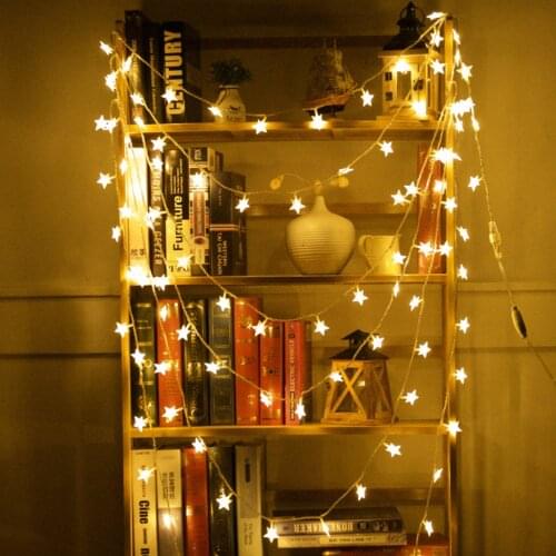 Party Led Light String 2M 10 LED Crystal Clear Star Fairy String Light Girls Room Hanging Light Wedding Party Outdoor Decor Lamp