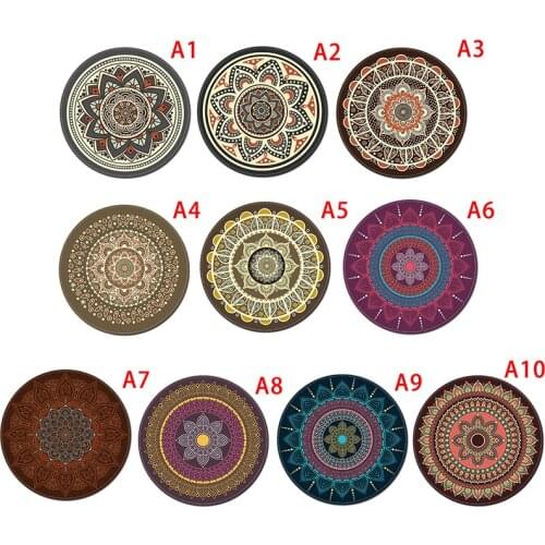 Vintage bohemian round computer 3d game carpet mouse pad mat anti slip mousepad