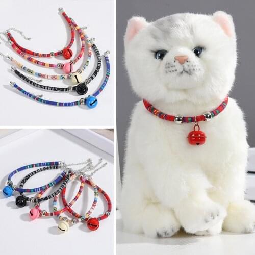 Vintage Ethnic Bohemia Pet Supplies Cat Collars With Bell Colorful Funny Adjustable Collar Pet Collar Cat Dogs Neck Ring Collar