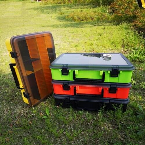 Large Capacity Fishing Tackle Storage Box Single Layer Bait Box Portable Fishing Tackle Box Tool Storage Box