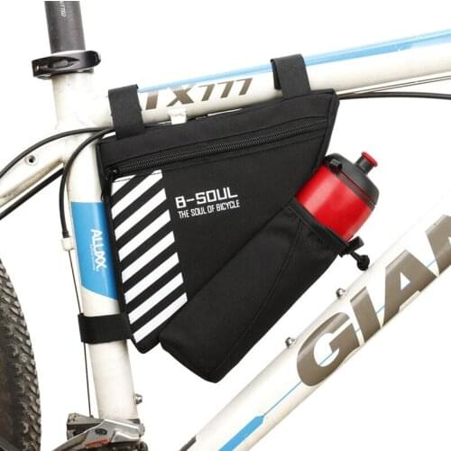 Waterproof Bike Bags Water Bottle Pocket Triangle Bicycle Bag Cycling Front Frame Storage Bag Bicycle Pouch Bike Accessories