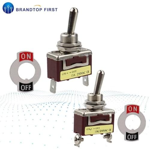 12mm Momentary toggle switch 2pin single side spring return waterproof cover