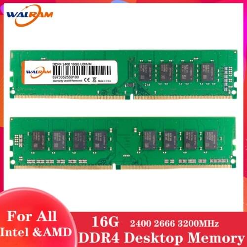 WALRAM DDR4 Ram 16GB 2400MHz 2666MHZ 3200MHZ memoria Ram DDR4 288pin 1.2V DIMM Desktop Memory RAM For intel AMD