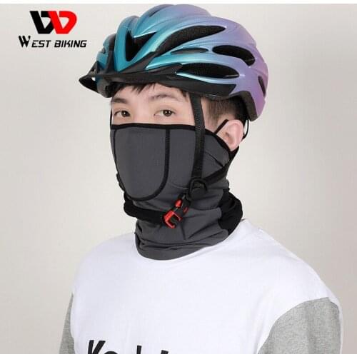 WEST BIKING Summer Cycling Headwear Bike Headband Ice Silk Sport Scarf Activated carbon Anti-Pollution Cycling Face Cover