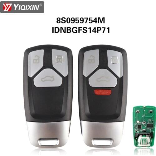 YIQIXIN 3/4 Button Remote Smart Car Key For Audi A3 A4 A4L A5 A6 A8 S4 S5 QT Q7 QQ7 TTS 2016-2019 Replacement Blank Accessories