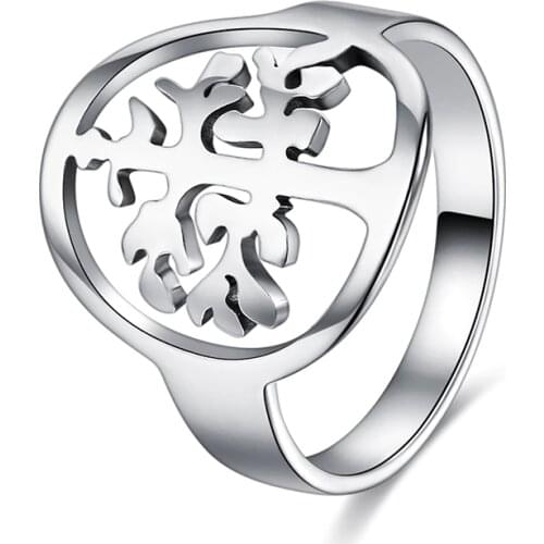 CACANA Stainless Steel Rings For Women With Family Tree Fashion Jewelry Wholesale NO.R110
