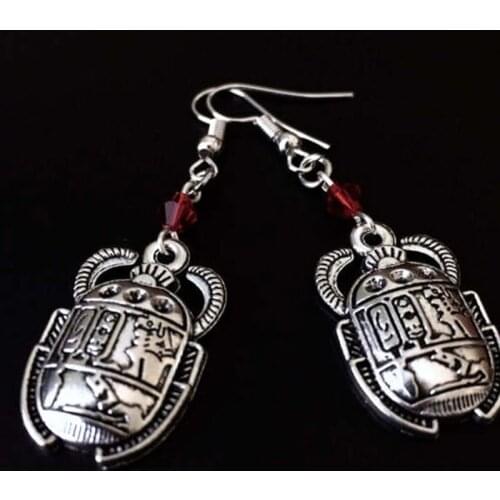 Scarab Earrings Beetle Earrings Insect Earrings Egyptian Scarab Jewelry Beetle Jewelry Dangle Earrings Drop Earrings Jewelry