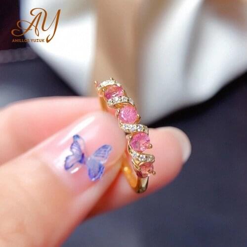Anillos Yuzuk Silver 925 Jewelry Ring Women Wedding Ring Pink Crystal Zircon Stone Rings Female Party Engagement Fine Jewelry