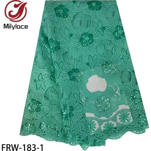 2020 African Lace Fabric High Quality French Net Embroidery Tulle Lace Fabric for Nigerian Wedding Party Dress FRW-183