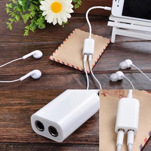 3.5mm Dual Jack Earphone Headphone Splitter Adapter For Samsumg iPhone Phone Laptop Tablet MP3 Player Audio Devices
