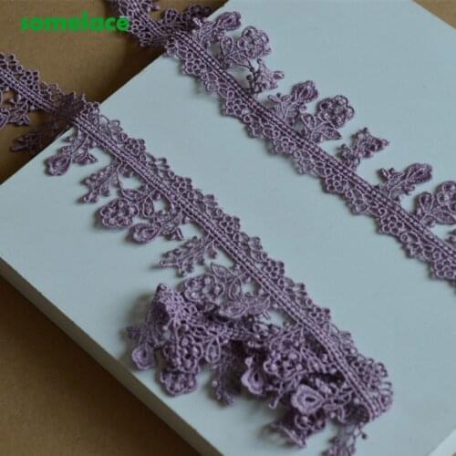 5Yds/lot 3.5cm Wide Purple Tassel Floral Venise Lace Trim with Design for Wedding Bridal,Garment Decoration Venice 2020080904