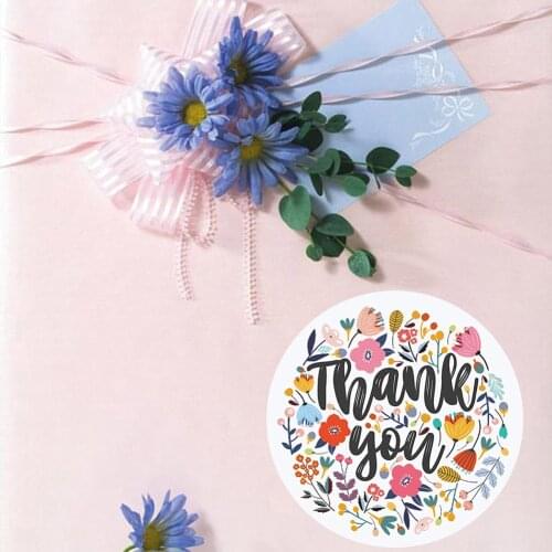 500pcs Decorations Paper Sticker Gift Adhesive Sealing Label Stickers Handmade Craft Thank you Adhesive Tags