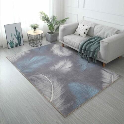 80*160cm Carpet 2021 Living Room Coffee Table Foot Pad Modern Simple Plush Pattern Floor Protector Mat Imitation Cashmere Rugs