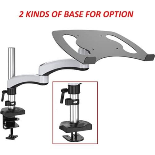 27" tilt full motion aluminum air press gas spring dual arm lcd desktop Mount swivel monitor table stand clamp laptop bracket