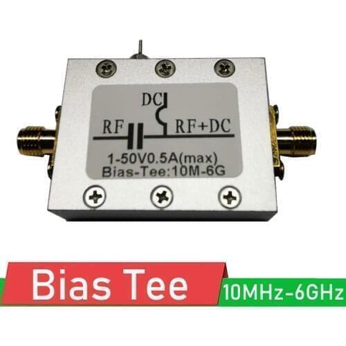 Bias Tee 10MHz-6GHz RF Biaser DC blocker Coaxial feed FOR HAM radio RTL SDR LNA Low Noise Amplifier BiasTee Laser drive