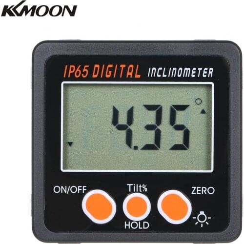 Digital Inclinometer IP65 Waterproof Electronic Protractor 360 Degree Range Mini Digital Angle Gauge with Backlight