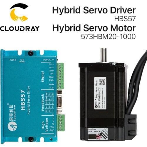 Cloudray Leadshine HBS57+573HBM20-1000 HBS507 nema23 3 Phase Hybrid Servo Closed Loop