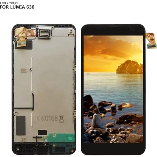 For Nokia Lumia 630 Touch Screen Digitizer LCD Display Assembly + Frame for Lumia 635 LCD Display