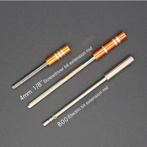 800 4mm Round shank Electric Screwdriver bit Extension Bar + 4mm 1/8" Drive Hex Socket extend rod 10cm & 6cm Length